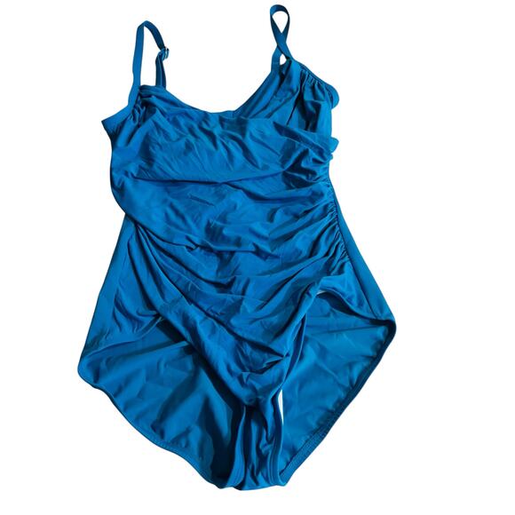 Jantzen One Piece Swimsuit Size M Medium Blue - Picture 1 of 6